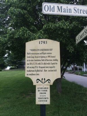 "Washington Courthouse Site" Marker - old marker. Click for full size. "Washington Courthouse Site" Marker - old marker image. Click for full size.
