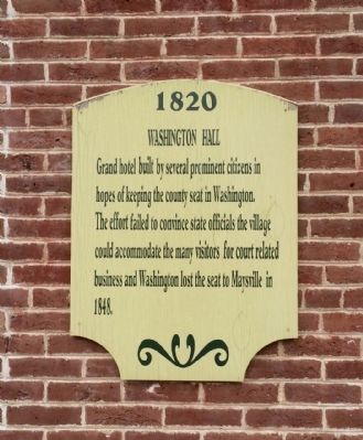 Washington Hall Marker. Click for full size. Washington Hall Marker image. Click for full size.