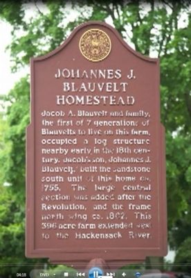 Johannes J. Blauvelt Homestead Marker image. Click for full size.
