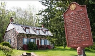 Salyer House Marker. Click for full size. Salyer House Marker image. Click for full size.