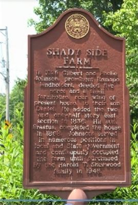 Shady Side Farm Marker. Click for full size. Shady Side Farm Marker image. Click for full size.