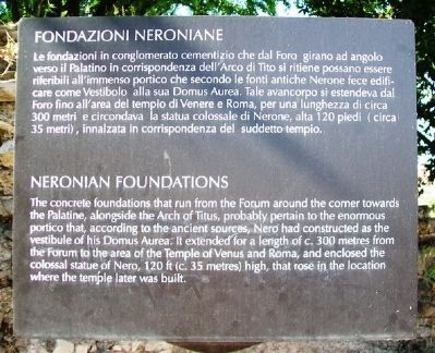 Neronian Foundations / Fondazioni Neroniane Marker image. Click for full size.