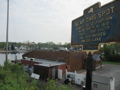 Marker & Oneida River image. Click for full size.