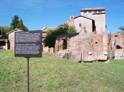 Nymphaeum and Adjoining Cisterns / Ninfeo e Annesse Cisterne Marker. Click for full size. Nymphaeum and Adjoining Cisterns / Ninfeo e Annesse Cisterne Marker image. Click for full size.
