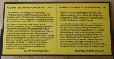 Aksaray - Sultanhanı Caravanserai (1229) Marker. Click for full size. Aksaray - Sultanhanı Caravanserai (1229) Marker image. Click for full size.