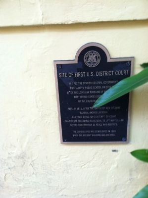 Site of First U.S. District Court Marker. Click for full size. Site of First U.S. District Court Marker image. Click for full size.