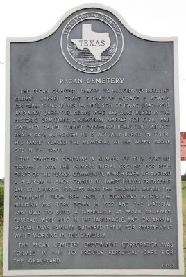 Pecan Cemetery Marker image. Click for full size.
