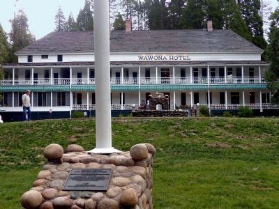 National Landmark Plaque<br>at the Wawona Hotel. Click for full size. National Landmark Plaque<br>at the Wawona Hotel image. Click for full size.