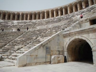 The Theatre of Aspendos Marker. Click for full size. The Theatre of Aspendos Marker image. Click for full size.