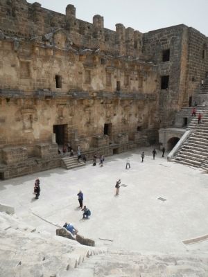 The Theatre of Aspendos, stage building image. Click for full size.
