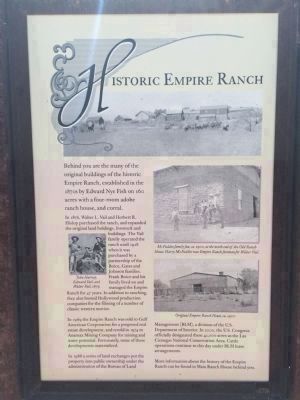 Historic Empire Ranch Marker. Click for full size. Historic Empire Ranch Marker image. Click for full size.