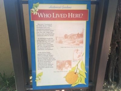 Who Lived Here? Marker image. Click for full size.