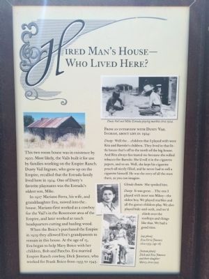 Hired Man’s House – Who Lived Here? Marker. Click for full size. Hired Man’s House – Who Lived Here? Marker image. Click for full size.
