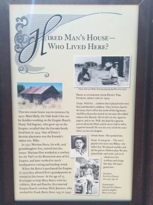 Hired Mans House – Who Lived Here? Marker image. Click for full size.