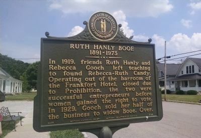 Ruth Hanly Booe 1891-1973 Marker [front] image. Click for full size.