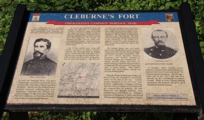 Cleburne's Fort Marker image. Click for full size.