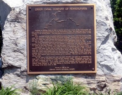 Union Canal Company of Pennsylvania Marker image. Click for full size.