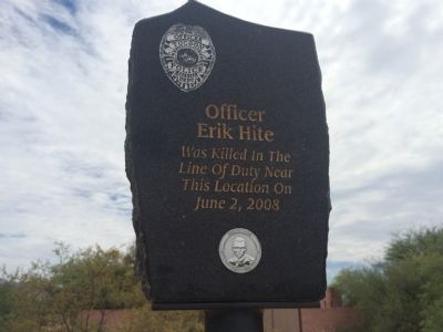 Officer Erik Hite Marker. Click for full size. Officer Erik Hite Marker image. Click for full size.