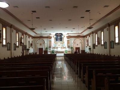 Santa Cruz Church interior. Click for full size. Santa Cruz Church interior image. Click for full size.
