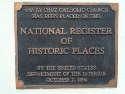 Additional Santa Cruz Church Marker image. Click for full size.