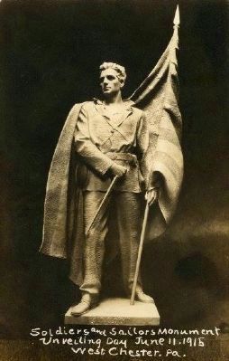 As the statue looked when first unveiled in 1915 image. Click for full size.