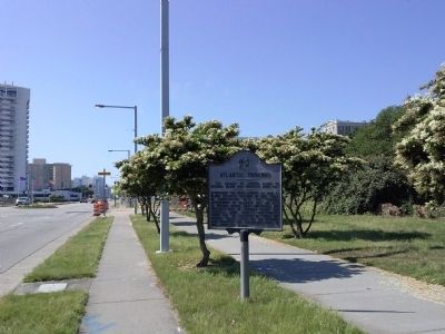 View of marker looking south. Click for full size. View of marker looking south image. Click for full size.