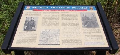 Wilder's Artillery Position Marker. Click for full size. Wilder's Artillery Position Marker image. Click for full size.