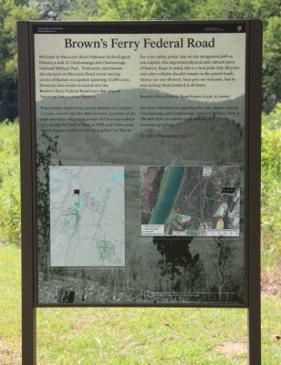 Brown's Ferry Federal Road Marker. Click for full size. Brown's Ferry Federal Road Marker image. Click for full size.