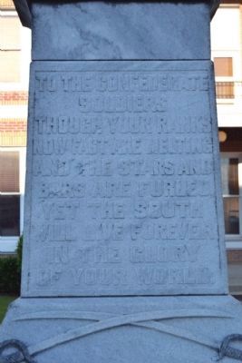 Inscription on Front Face of Monument image. Click for full size.