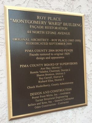 Roy Place "Montgomery Ward" Building Marker. Click for full size. Roy Place "Montgomery Ward" Building Marker image. Click for full size.