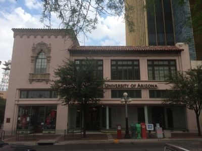 Wide view of Roy Place "Montgomery Ward" Building Marker. Click for full size. Wide view of Roy Place "Montgomery Ward" Building Marker image. Click for full size.