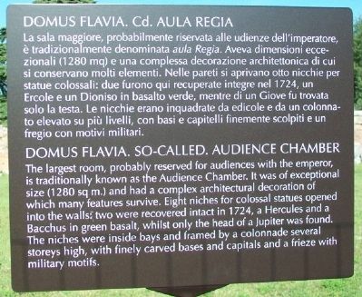 Domus Flavia. So-called. Audience Chamber Marker. Click for full size. Domus Flavia. So-called. Audience Chamber Marker image. Click for full size.