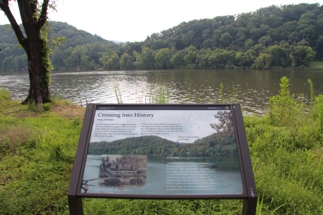 Crossing into History Marker. Click for full size. Crossing into History Marker image. Click for full size.