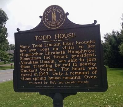 Todd House Marker. Click for full size. Todd House Marker image. Click for full size.