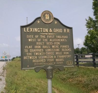 Lexington and Ohio Railroad Marker. Click for full size. Lexington and Ohio Railroad Marker image. Click for full size.