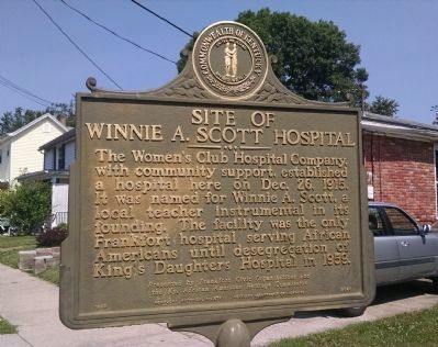Site of Winnie A. Scott Hospital Marker image. Click for full size.