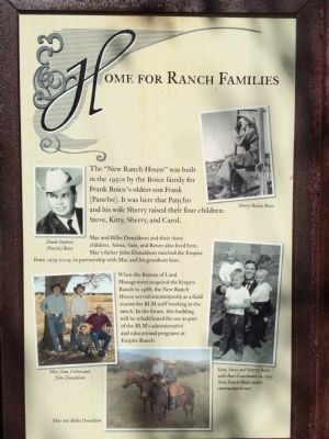 Home for Ranch Families Marker. Click for full size. Home for Ranch Families Marker image. Click for full size.