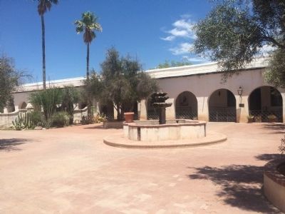 Courtyard fountain at Mission San Xavier del Bac. Click for full size. Courtyard fountain at Mission San Xavier del Bac image. Click for full size.