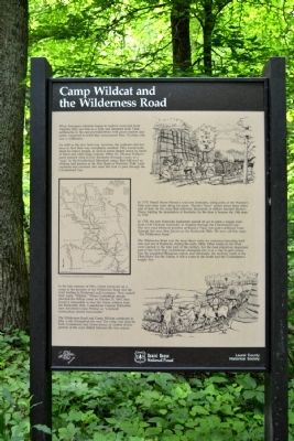 Camp Wildcat and the Wilderness Road Marker image. Click for full size.