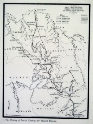 Early Trails and Roads Through the Wilderness of Southeastern Kentucky. Click for full size. Early Trails and Roads Through the Wilderness of Southeastern Kentucky image. Click for full size.