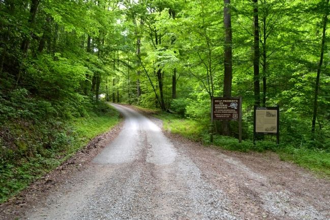 Marker on Old Wilderness Road to the Camp Wildcat Battlefield. Click for full size. Marker on Old Wilderness Road to the Camp Wildcat Battlefield image. Click for full size.