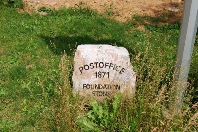 Cumberland Valley Post Office Foundation Stone. Click for full size. Cumberland Valley Post Office Foundation Stone image. Click for full size.