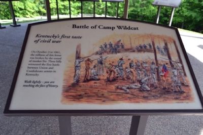 Marker #1 - Battle of Camp Wildcat image. Click for full size.