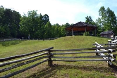 Visitor Pavilion<br>as Viewed from Hoosier Knob Interpretive Trail image. Click for full size.