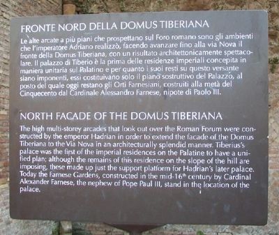 North Facade of the Domus Tiberiana Marker image. Click for full size.