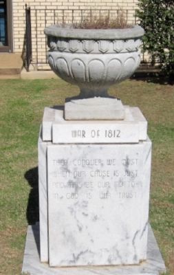 War of 1812 pedestal. Click for full size. War of 1812 pedestal image. Click for full size.