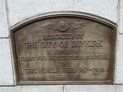 City of Dunkirk WWI Memorial image. Click for full size.