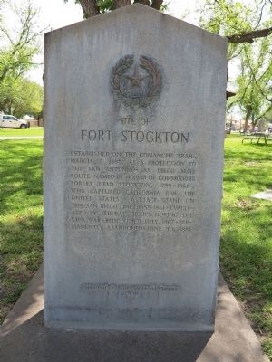 Site of Fort Stockton Marker image. Click for full size.