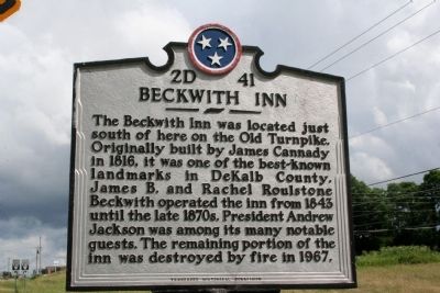 Beckwith Inn Marker image. Click for full size.