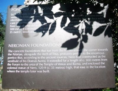 Neronian Foundations / Fondazioni Neroniane Marker image. Click for full size.
